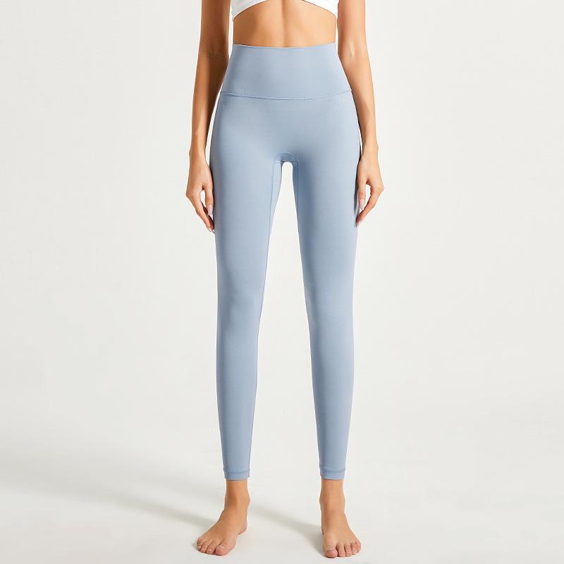 2025 Damen Cloud-Feel High-Waist Elastische Yogahose - Superweich, Hüftformend, Nude-Feel, Perfekt zum Laufen und für Sport