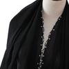 New pearl rope edge chiffon scarf women's shawl multi-functional shawl light and breathable headscarf veil