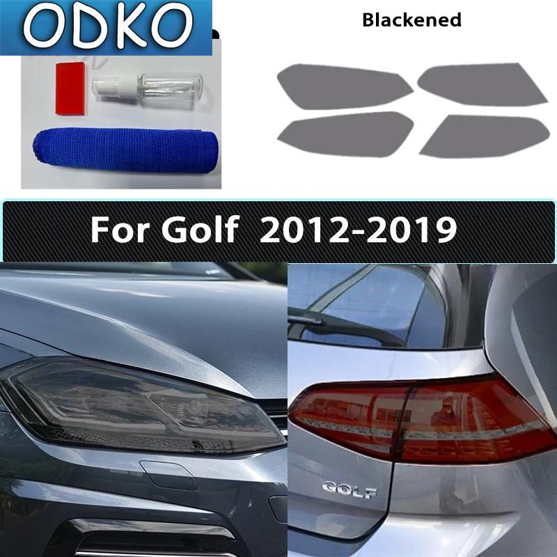 Car Headlight Tint Black Protective Film Taillight Transparent TPU Sticker For Volkswagen VW Golf 7 MK7 2012- Accessories