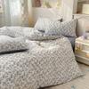 Luxurious 100% Cotton Floral Bedding Set Duvet Cover Set - Ultra Soft Breathable, 1 Duvet Cover 2 Pillowcases,Single/Double/King