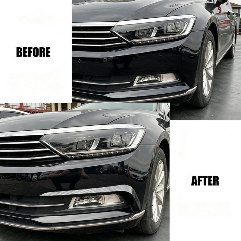 ABS Front Wind Deflector For 2017-2019 Car Spoiler Canards Auto Front Bumper Lip Splitter Anti-Collision Diffuser