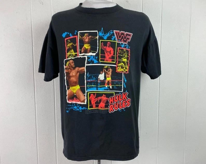 

Hulk Hogan Wrestling Vintage Style Black Unisex All Sizes Unisex T-Shirt XXL