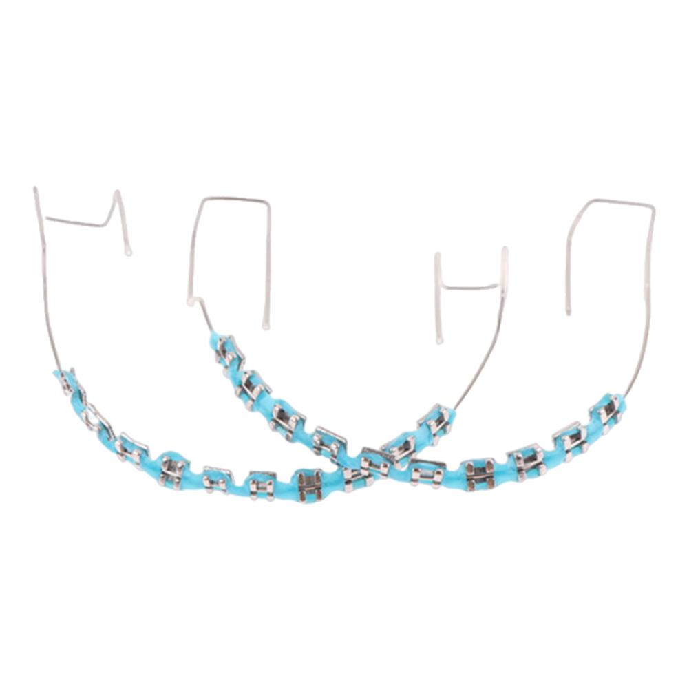 Fake Braces Colorful Brackets For Teeth Temporary Metal Wires Metal Bracket Orthodontic Ligature Ties Dental Decor Accessories