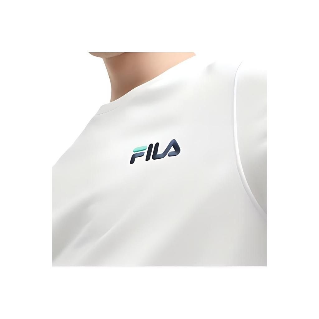 FILA Fashion Simple Casual Letter Brand Logo Round Neck Short Sleeve T-Shirt Men Tops Cloud-White F11M419102F-WT