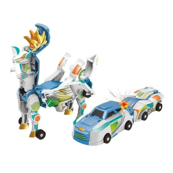 2 Stück Auto-Transformationsspielzeug Magnetische Kollision Verwandlungs-Hirschform 2-in-1 Interaktives Mechanisches Puzzle-Spielzeug