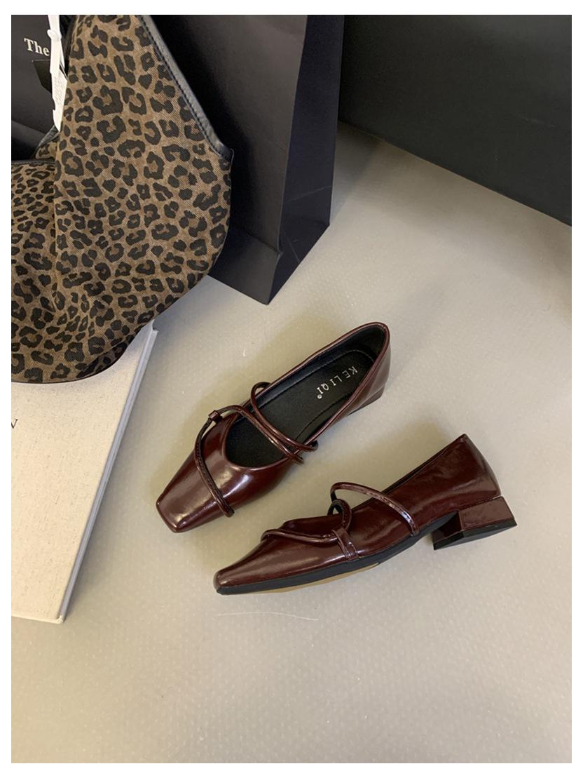

2025 New Brand Women Flats Fashion Square Toe Shallow Mary Jane Shoes Casuals Soft Sole Ballet Leopard Print Dance Shoes Mujer 35