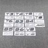 ABS Letters Numbers Emblem B4 B5 T4 T5 T6 T8 Trunk Lid Badge Decal Car Sticker for Volvo V60 Glossy Black Chrome