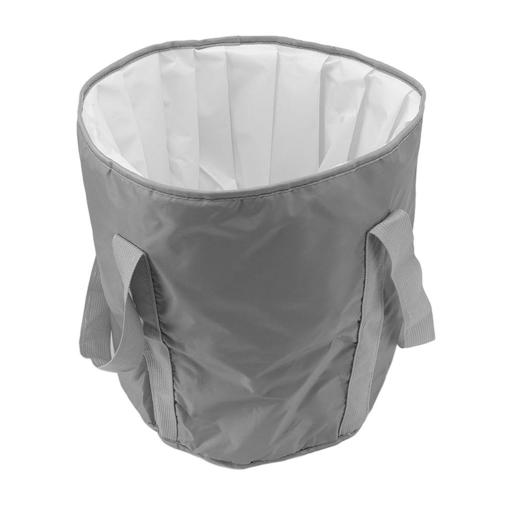 Faltbare Fußwanne Polyester Doppelschicht Zusammenklappbarer Campingeimer mit Aufbewahrungstasche für Outdoor