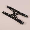 Donna Sexy Roccia Anello Rotondo Passante Elastico Forma a X Cintura in Pelle Accessori Gamba Harness Ragazza Goth Nero Gotico Punk Giarrettiera Coscia