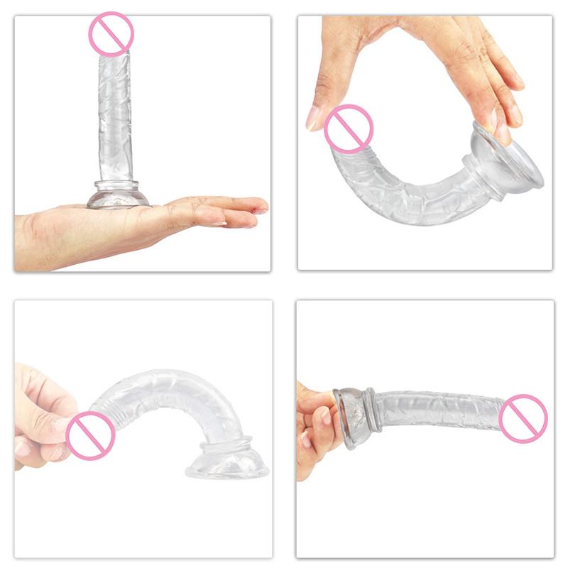Translucent Soft Dildos Realistic Jelly Dildos 5 Color Option Small Dildo Simulation Penis Mini Dildo Toy Sex Toys for