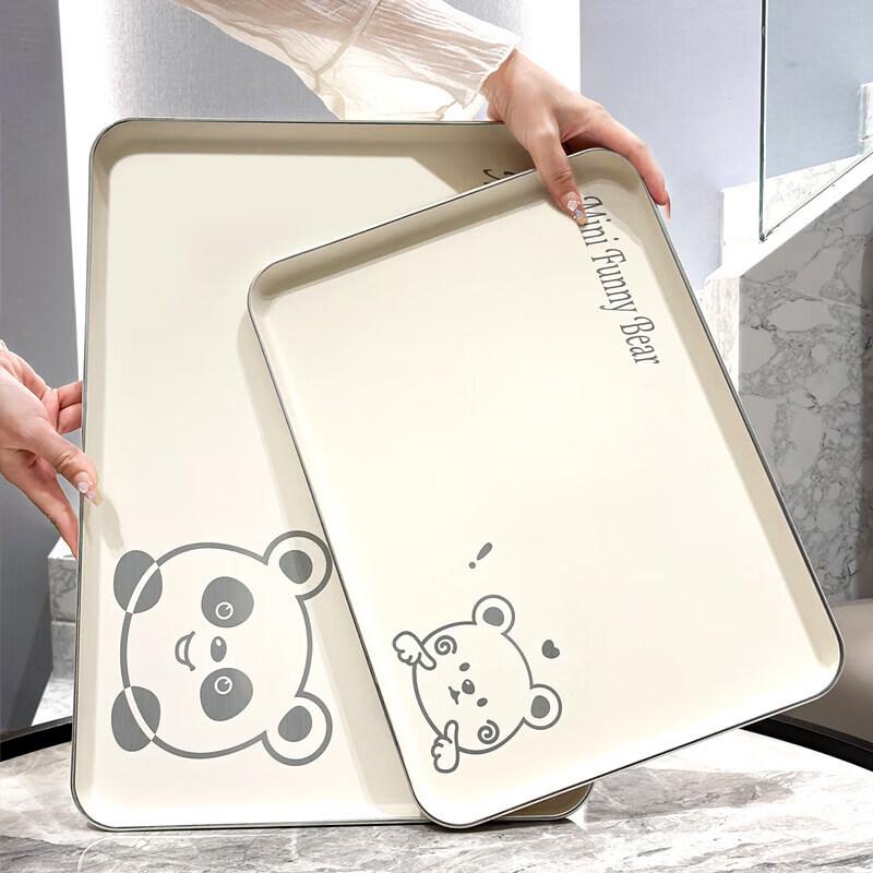 Ins Style Double Layer Rectangular Household Tray