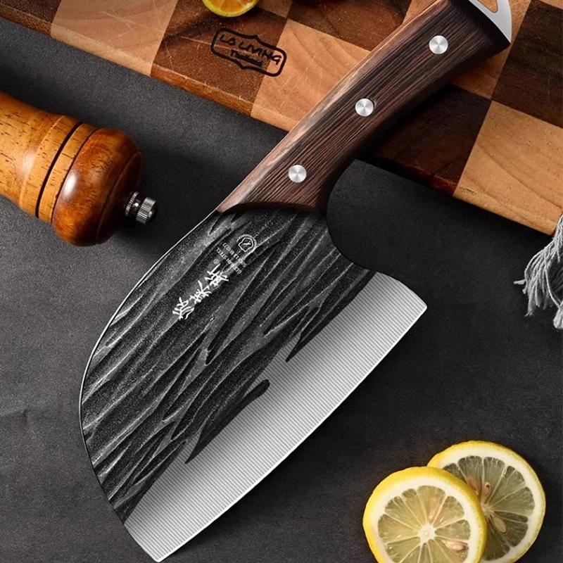 High quality kitchen knife, seiko stainless steel slicing, chopping, small bone knife tool, cutting solid wood handle