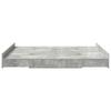 Storage Bed Frame Concrete Grey 135 x 190 cm Particleboard