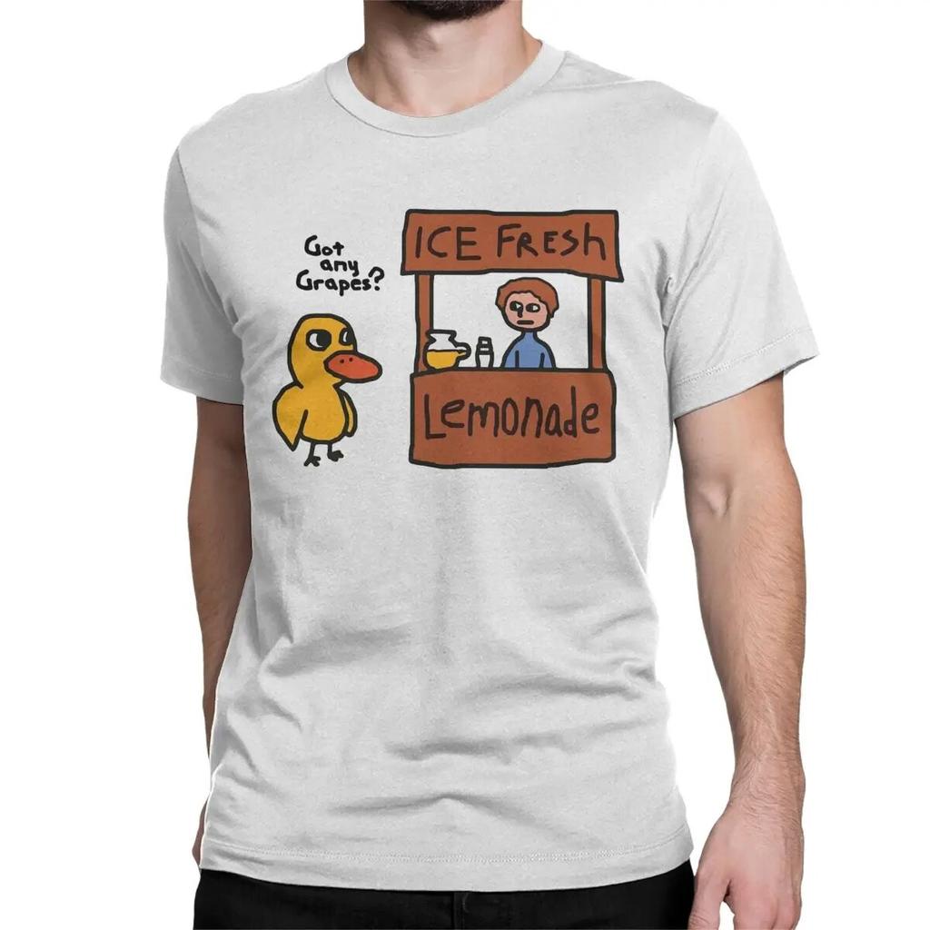 Funny Duck Got Any Grapes T Shirts Unisex Wo Unisex Cotton Vintage T-Shirt Crew Neck Tee Shirt Short Sleeve Clothing Birthday Gift