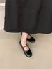 French flat silver Mary Jane single shoes women's shoes 2025 spring and autumn ballet evening shoes black commuter shoes