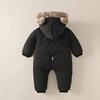 Kleinkind Baby Winter Warm Kapuzen-Jumpsuit Fleece-Body