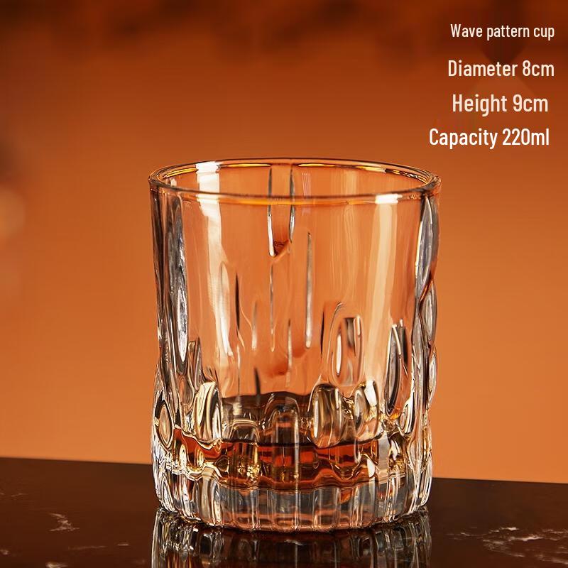 

HANDUNYOU Wave Pattern Whiskey Glass