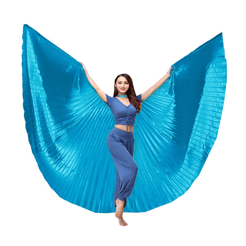 Belly Dance Wing with Telescopic Stick Adult Costumes for Performances Halloween Carnival Parties Shows Accessories