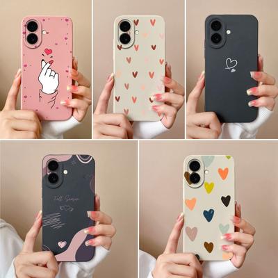 Custodie per Apple iPhone 16 Pro Plus 16pro max Moda Motivo Cuore d'Amore Silicone Morbido Anti-Caduta Alta Qualità Protezione Schermo Alloggiamento Per iPhone