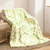 Fresh Artistic Green Leaf Pattern Digital Print Blanket Soft And Warm Nap Throw for Sofa Office Camping & Travel Versatile All-Season Gift Blanket