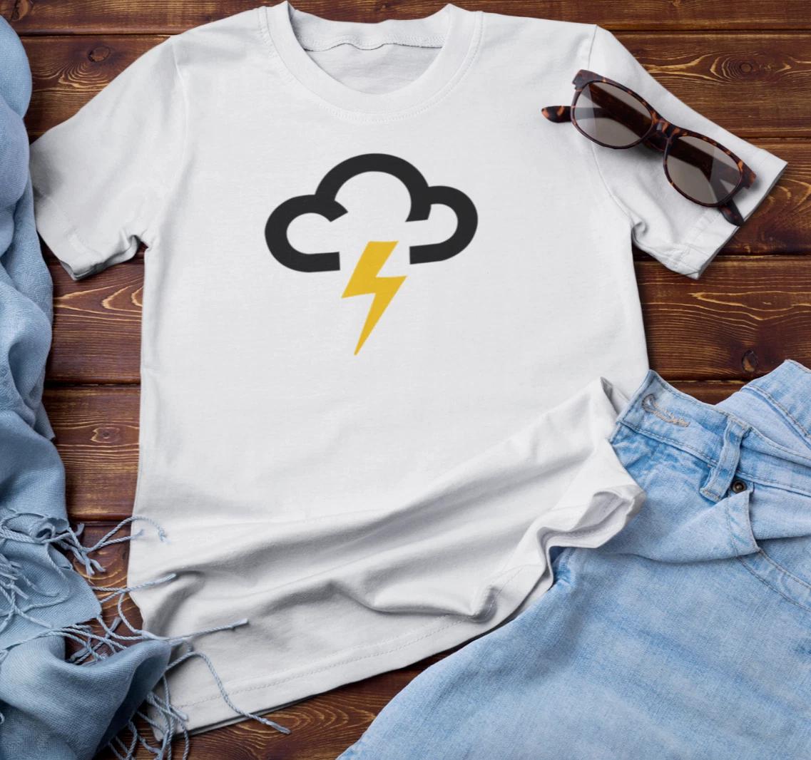 STORMY WEATHER SYMBOL T-Shirt (Mental Health Mood Lightning Rain Sad Anger) 2XL