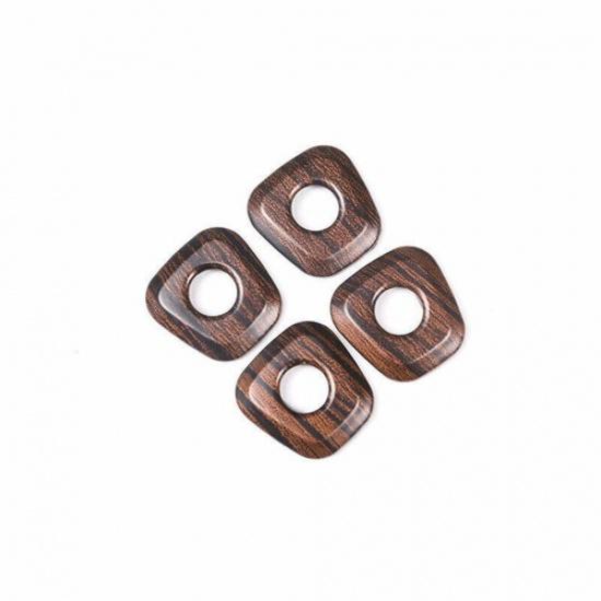 For BMW X1 F48 2016-2021 Pine Wood Grain Inner Door Buckle Protection Frame Trim