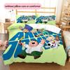 Family Guy2 Pattern Bedding Quilt Set  Home Decoration  Gift (1 * duvet cover + 2 * pillowcase  without core)