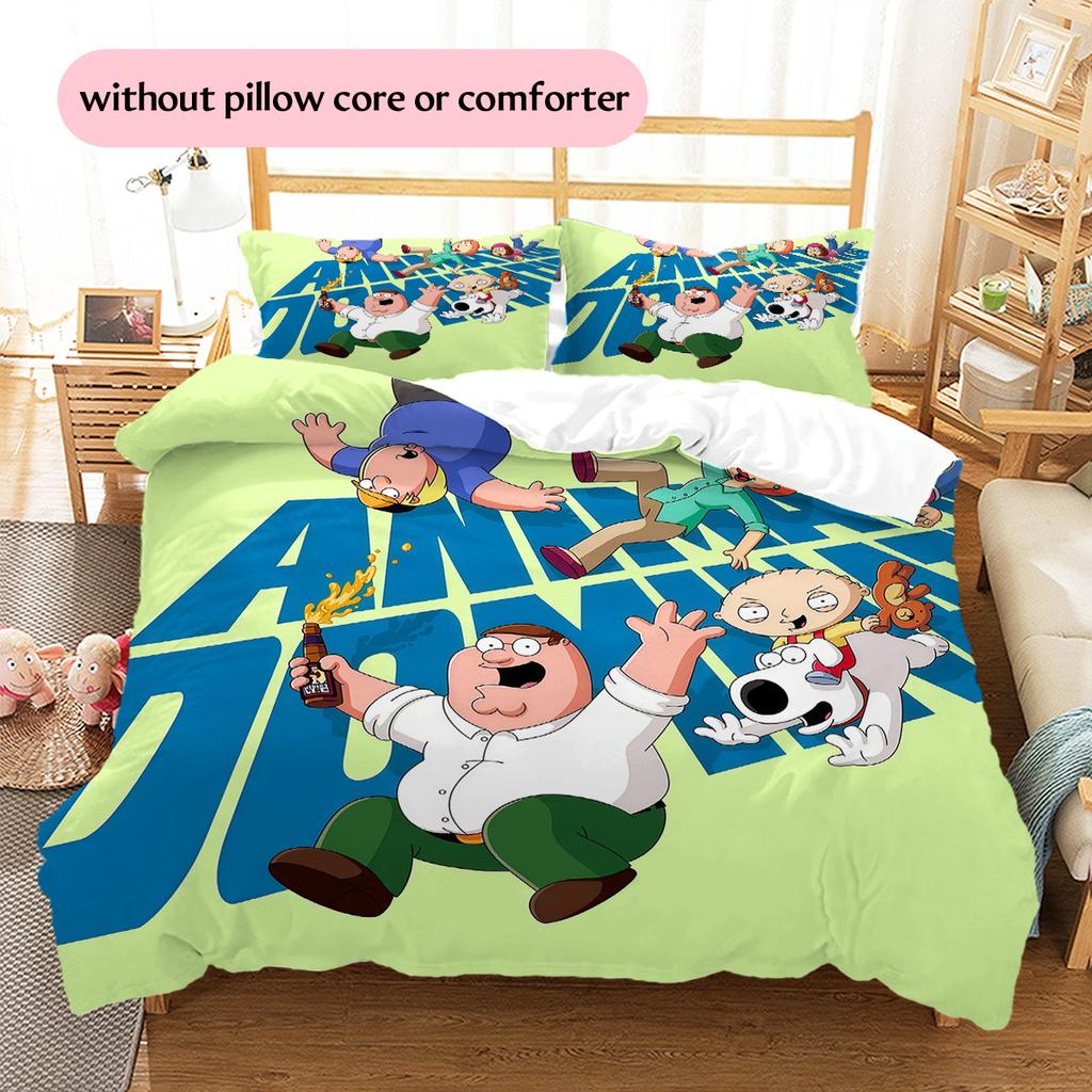 Family Guy2 Pattern Bedding Quilt Set Home Decoration Gift (1 * duvet cover + 2 * pillowcase without core)
