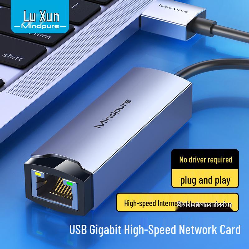 Plug-and-Play USB 3.0 to Gigabit Ethernet Adapter with RJ45 Port