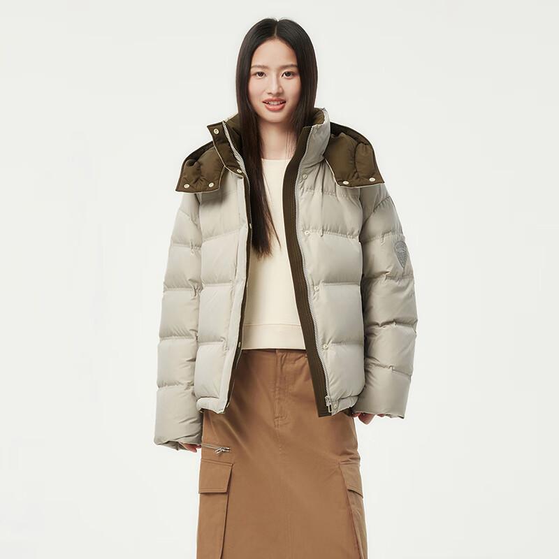 Tanboer Women's Short Detachable Hood Down Jacket 550388T