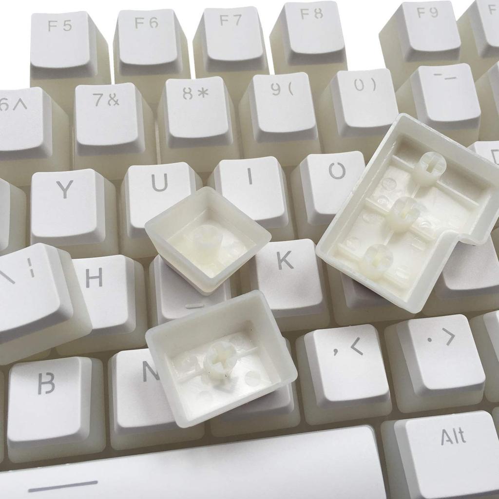 Happy Balls PBT Pudding Keycaps Backlit Cherry MX Keycap Set Double Shot OEM Profile Translucent Keycap Puller US UK Layout 61 87 104 108 MX Switch