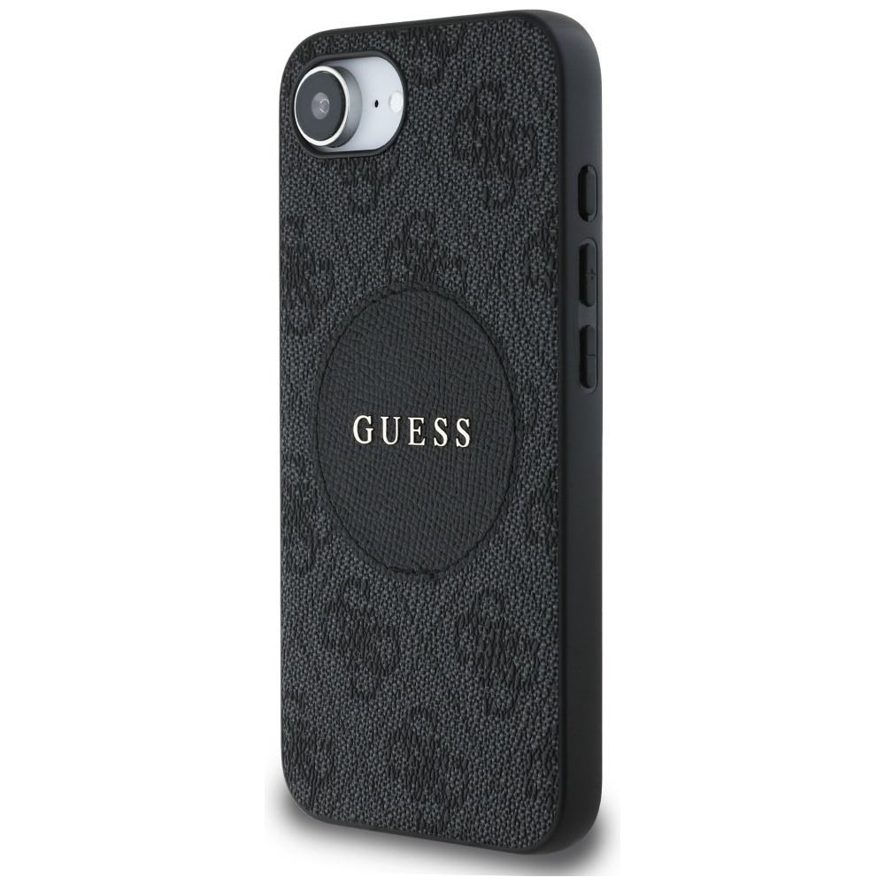 Guess 4G Circle Classic Logo MagSafe case for iPhone 16e / 17e black