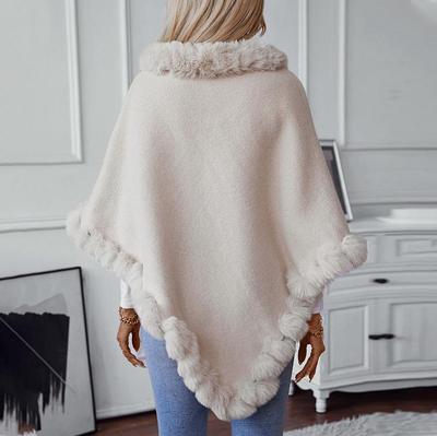 Autumn and Winter Women Solid Loose Bat Sleeve Cross Border Cloak Cardigan Knitwear Stand Collar Sweater