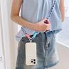 Color Weave Lanyard Crossbody Shoulder Phone Straps For iPhone 17 Pro Max Keychain Key Ring Braided Rope With High Quality Patch