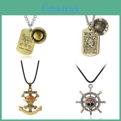 Japanse Anime One Piece Piraatenkoning Gol D. Roger Hanger Ketting Cartoon Stijl