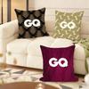 GQ Magazine Cushion Cover Silky Short Plush Home Sofa Cushion Cover - Invisible Zipper Home Decoration