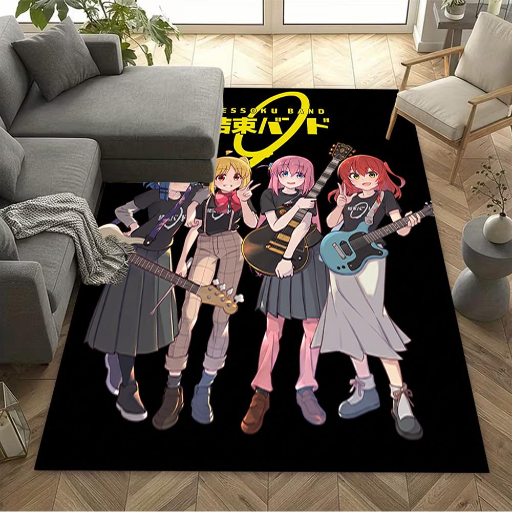 Guitar Band Adventure Floor Rug Office Rug Design for Decorate Room Study Room Balcony Hallway Anti-slip Rug Decorate Offices Best for Christmas