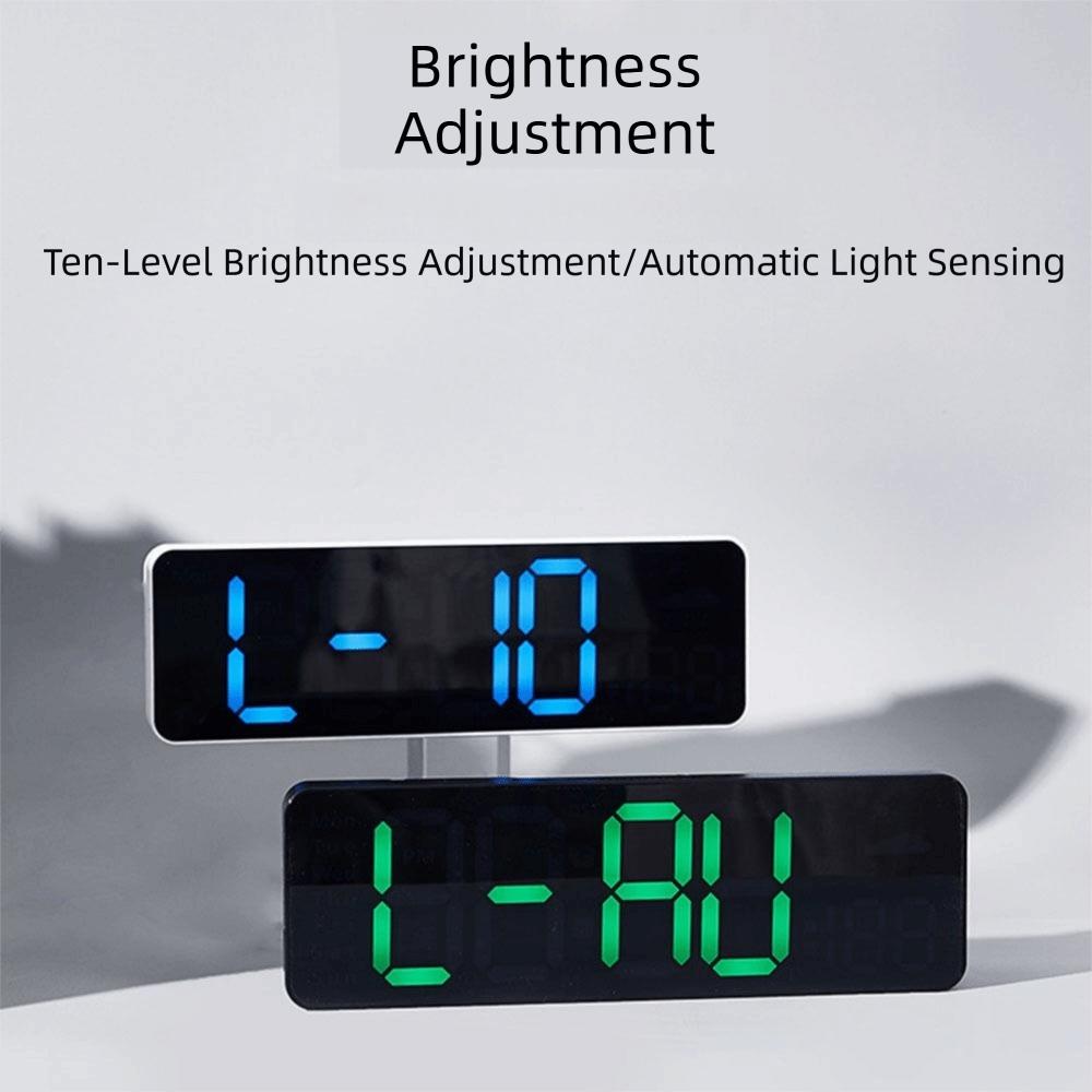 Temperature Humidity  Display Digital Wall Clock Large Screen LED Clock Alarm Clock  Living Room