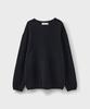 Yunionbeulluumeon Loose Cotton Knit [Deep Navy]
