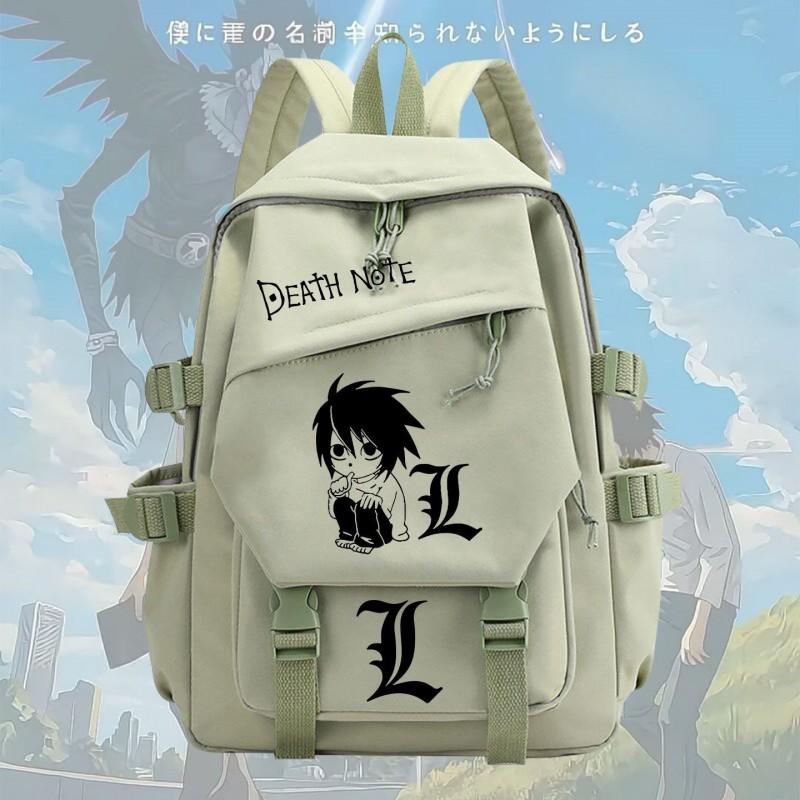 Anime Notebook L Light Yagami Cosplay School Backpack Teens Unisex Large Capacity Nylon Daily Use