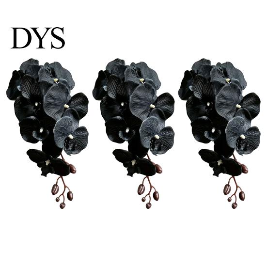 Maintenance Free Faux Floral Arrangements Artificial Phalaenopsis Silk Orchid Flower for Home Decor, Realistic Velvet Plant Decorative Plants Weddings