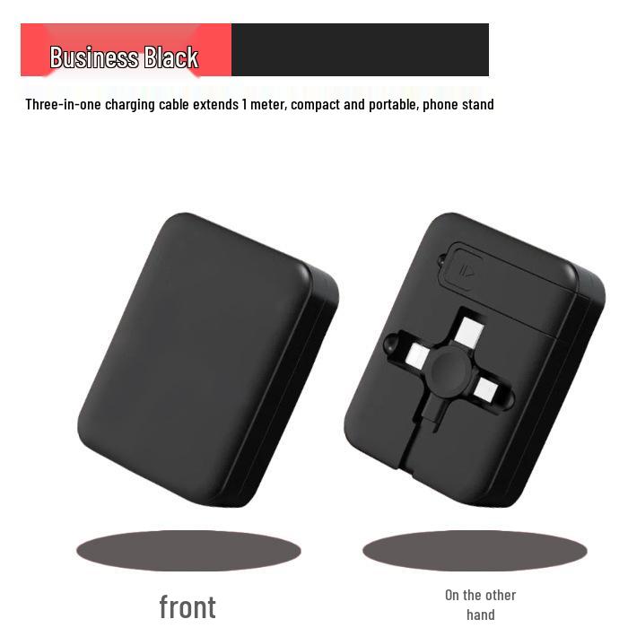 

Retractable Macaron Stand: 3-in-1 Multi-Functional Charging Cable with Logo Printing