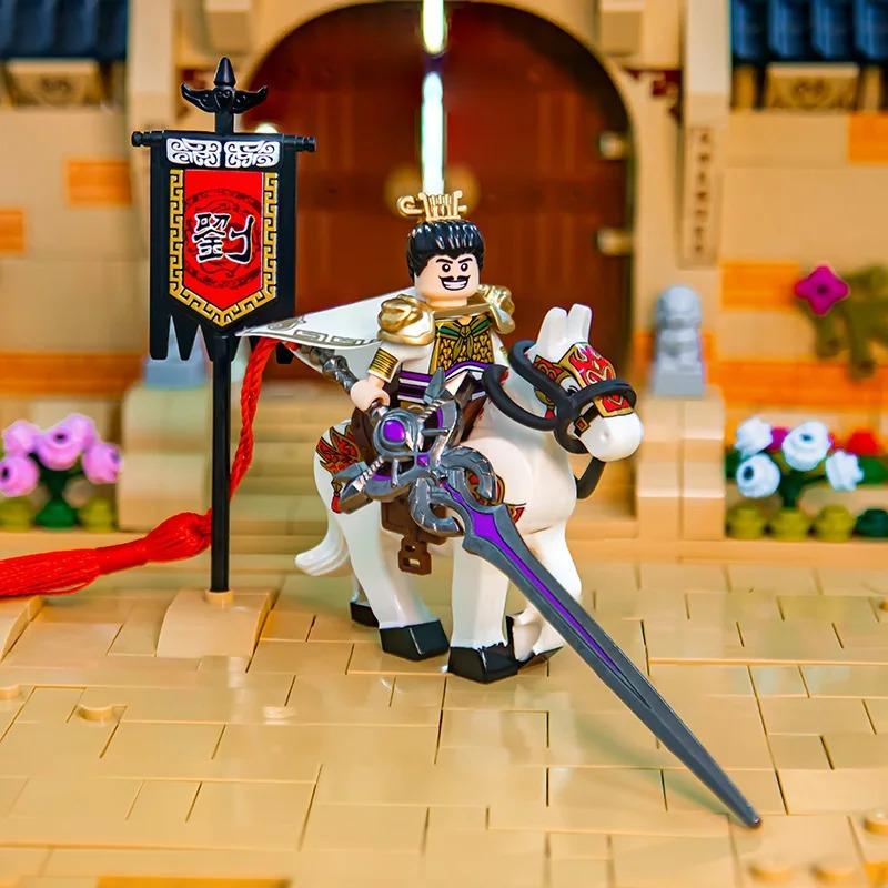 Building Block Man Figurine Three Kingdoms Zhuge Liang Armor Version Lu Bu Children's Assembly Toy Boy Holiday Gift Collection