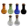 6Pcs Mini Glass Bottles with Cork Bottle Wishing Bottle Little
