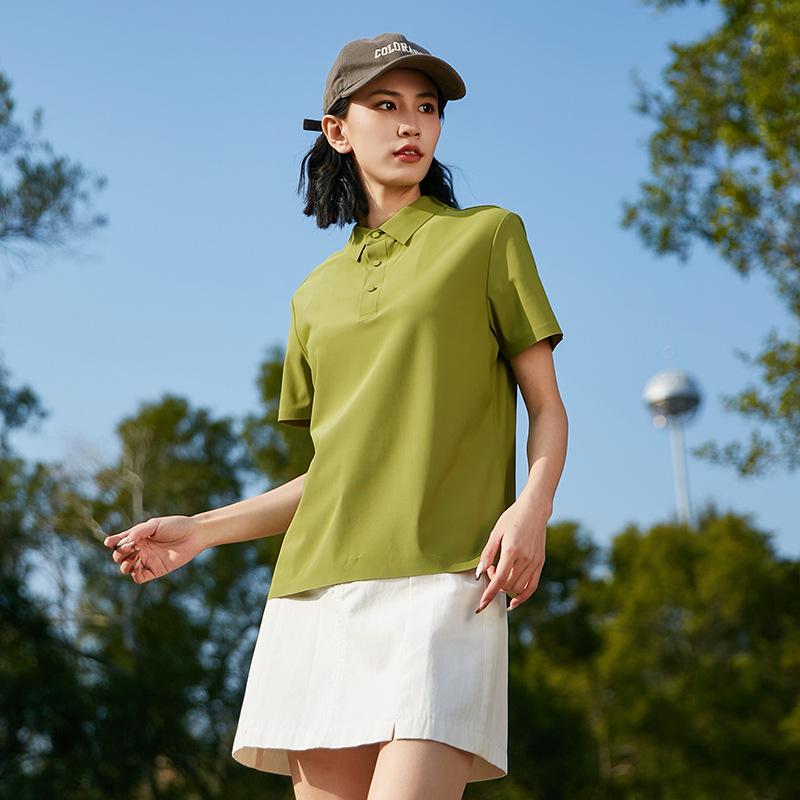 Ice Silk Summer Polo Shirt - Unisex Business Casual Short Sleeve, Customizable for Men and Women
