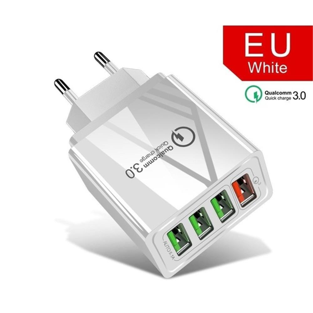 Cellphone Charger with 4 USB port Fast Charging for iPhone Samsung Xiaomi Huawei Smartphone Travel Power Adaptor