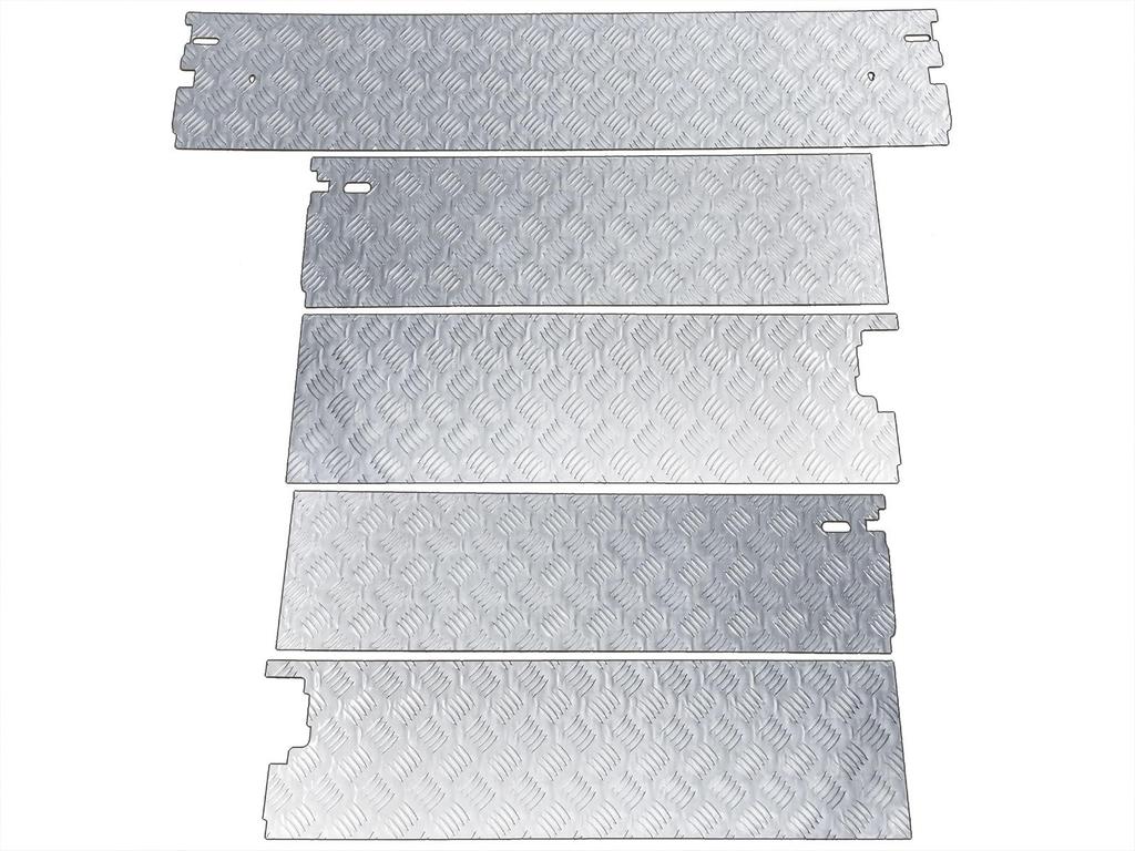 BRIGHTZ Aluminum Gate Inner Panels for the Hijet Truck with S 510 Hijet (5-Piece Set) S500P/S510P [M-SID-MOL-170] (Compatible S500, S510, 500, Trucks)