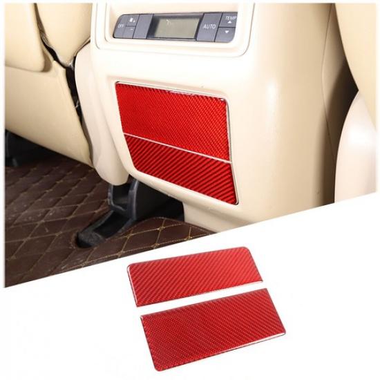 Red Carbon fiber Rear Air Vent Lower Trim Sticker For Nissan Pathfinder 2013-18