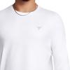 Under Armour Johnson Series Authentic Solid Color Crew Neck Long Sleeve T-Shirt Men Tops White 1386871-100