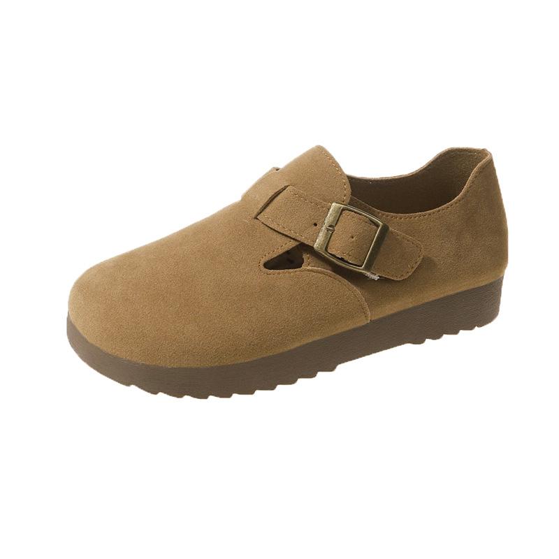 Women's Shoes 2025 New Spring and Autumn Fashionable Versatile Foreign Style One-pedal Single Shoes Japanese Ugly Cute Shoes Doudou Shoes